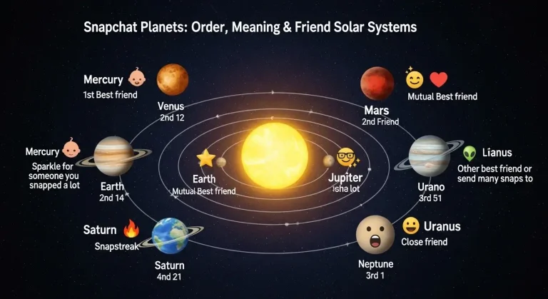 Snapchat Planets Order, Meaning & Friend Solar Systems image