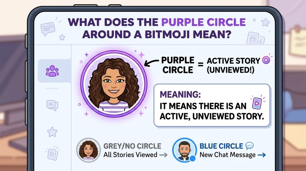 What_Does_the_Purple_Circle_Around a Bitmoji Mean image