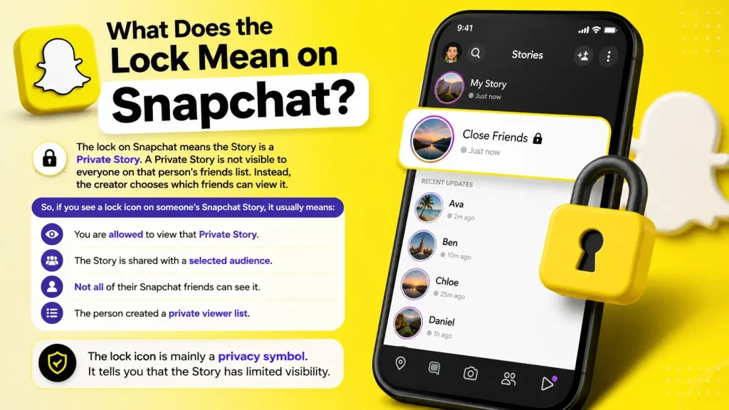 What Does the Lock Mean on Snapchat image